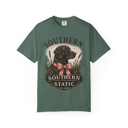Southern Static Labrador Graphic T-Shirt — Vintage Dog Tee