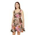 Floral Leopard Patchwork Women's Skater Dress | All-Over Print
