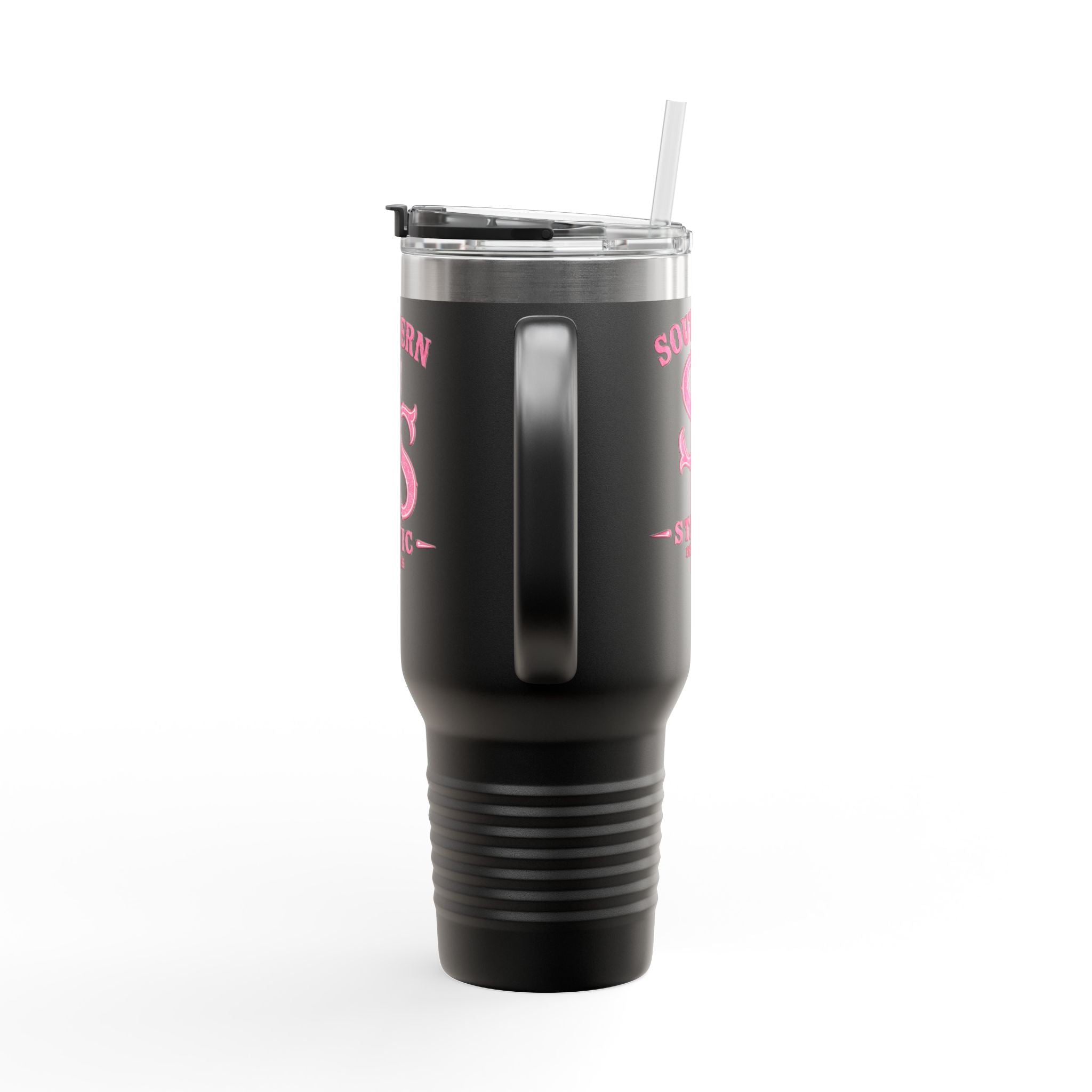 40oz Insulated Travel Mug — Southern Static Pink Logo