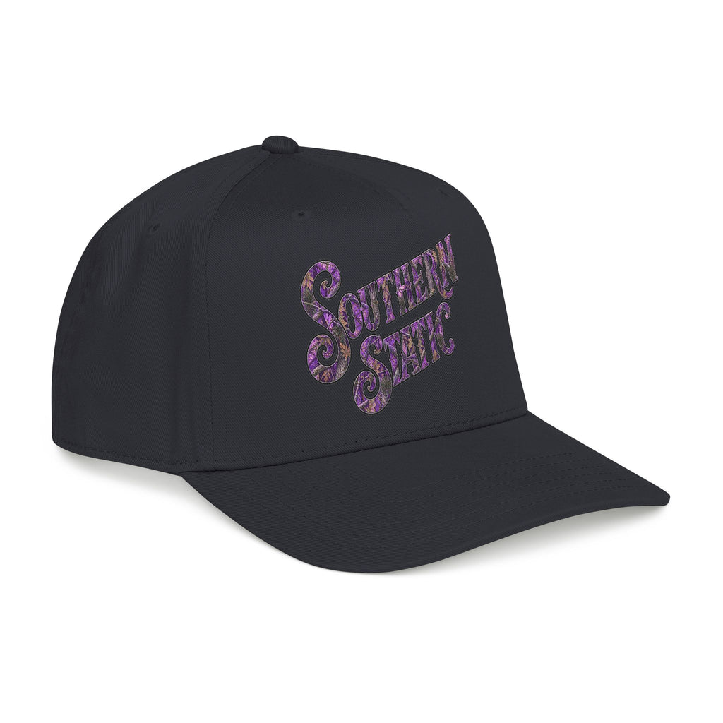 Southern Static Baseball Cap — Retro Floral Script Dad Hat