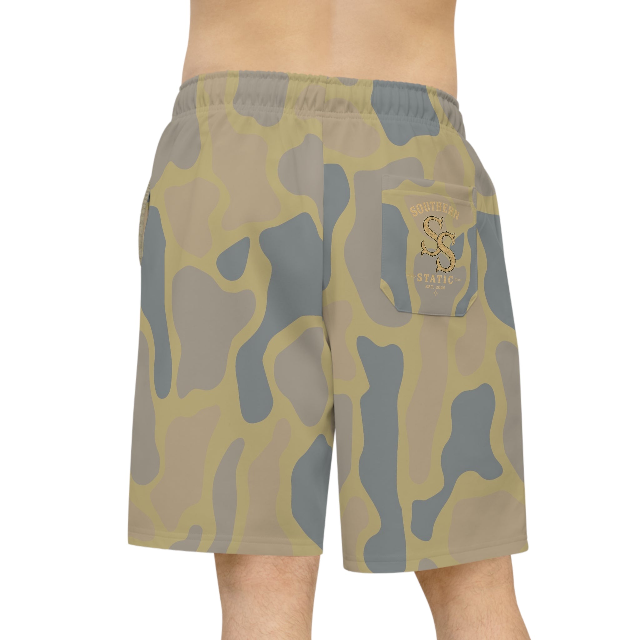 Desert Camo Athletic Shorts — Lightweight AOP Performance Shorts