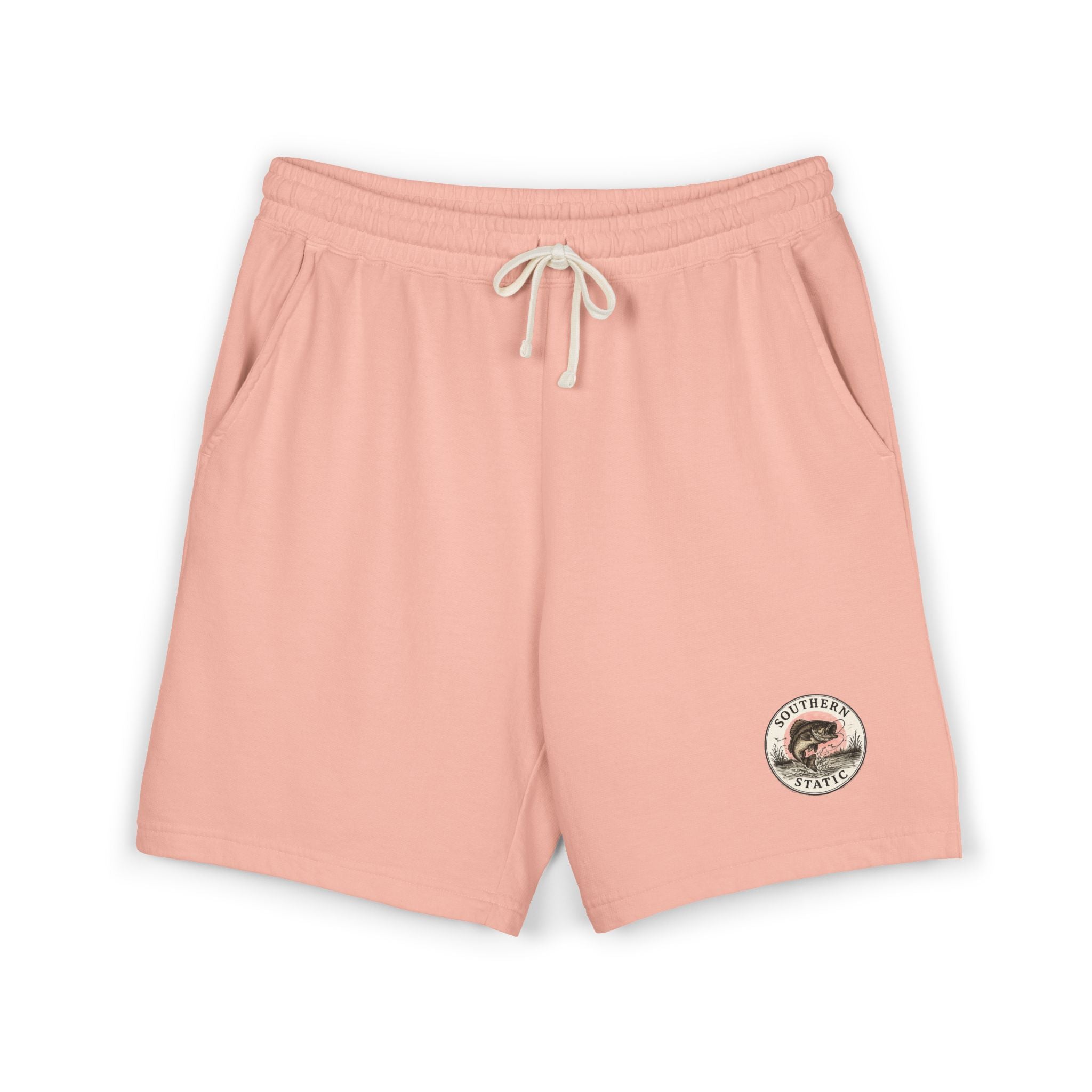 Lightweight Garment-Dyed Fleece Sweat Shorts — Retro ‘Southern Trails’ Patch