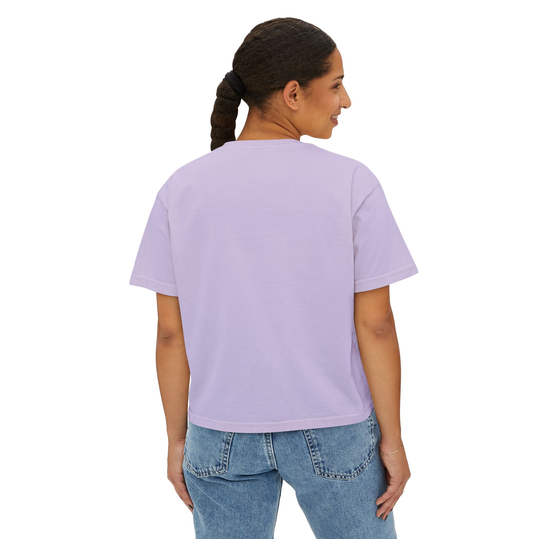 Southern Static Women's Boxy Tee – Retro Camo Script Logo