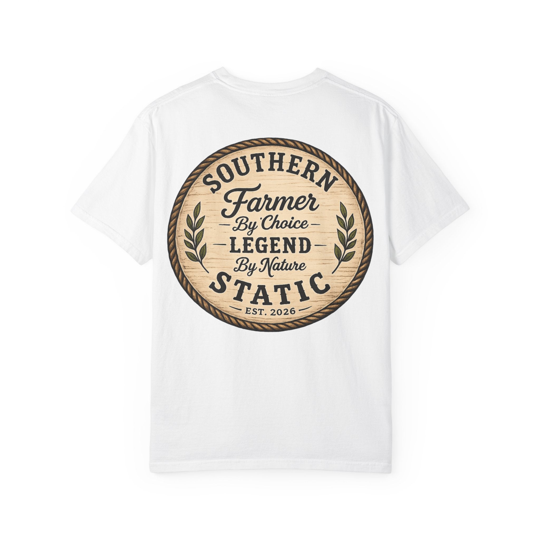 Southern Farmer By Choice T-Shirt — 'Southern Static' Vintage Farm Logo