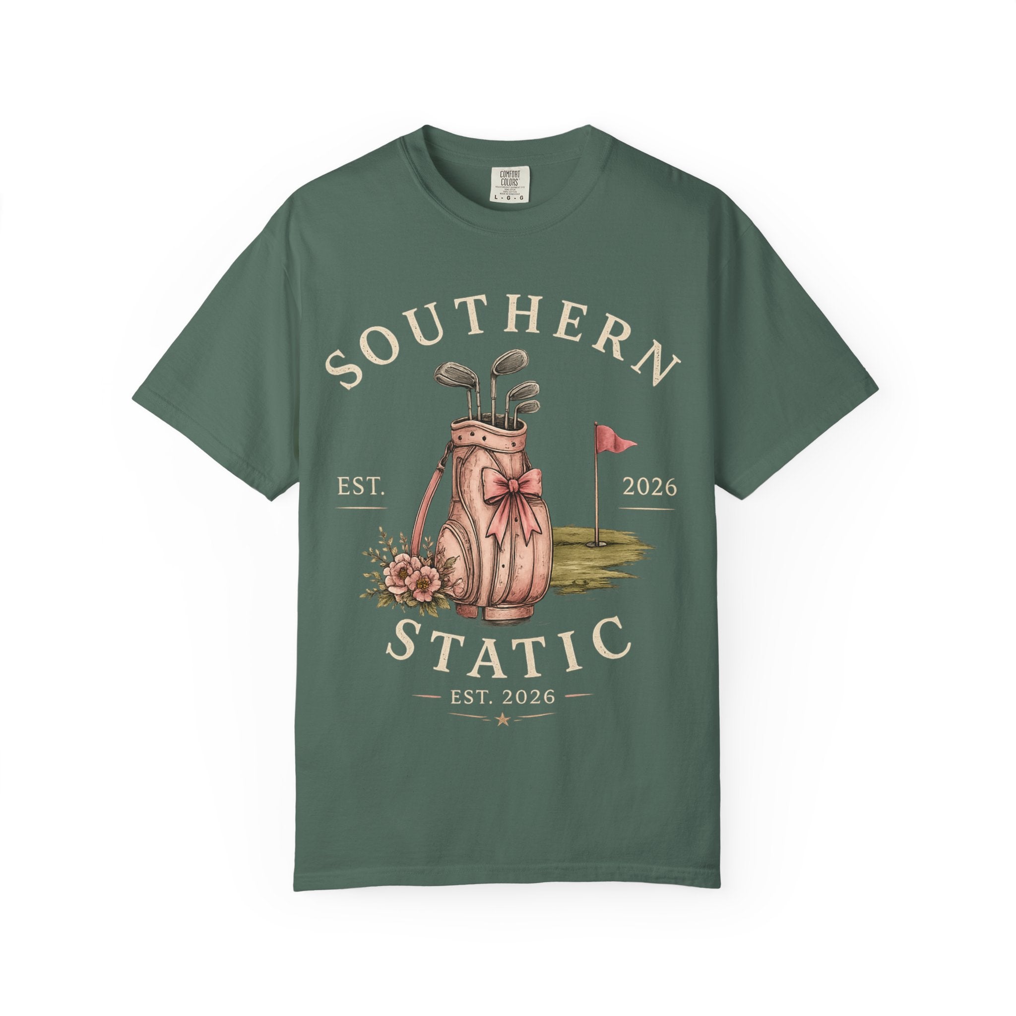 Golf Bag Graphic T-Shirt — "Southern Static" Vintage Golf Tee