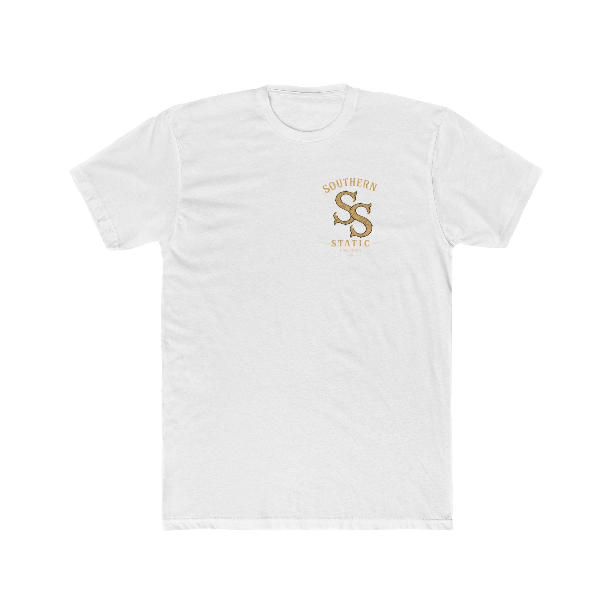Southern Static Cabin Tee — Rustic Mountain Logo T-Shirt