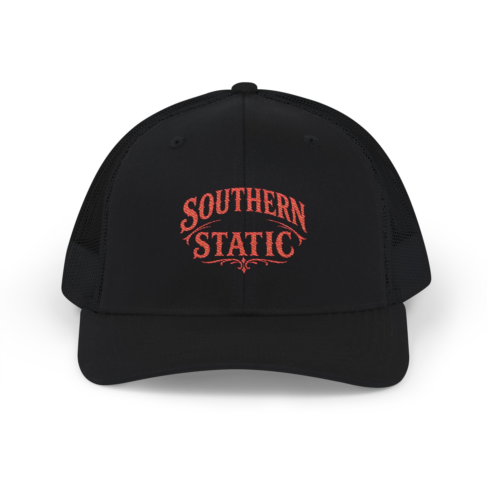 Southern Static Snapback Cap | Trucker Hat, Embroidered Logo, Retro Country