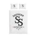 Southern Static Cotton Bed Set – Vintage Monogram Duvet Cover with Pillows