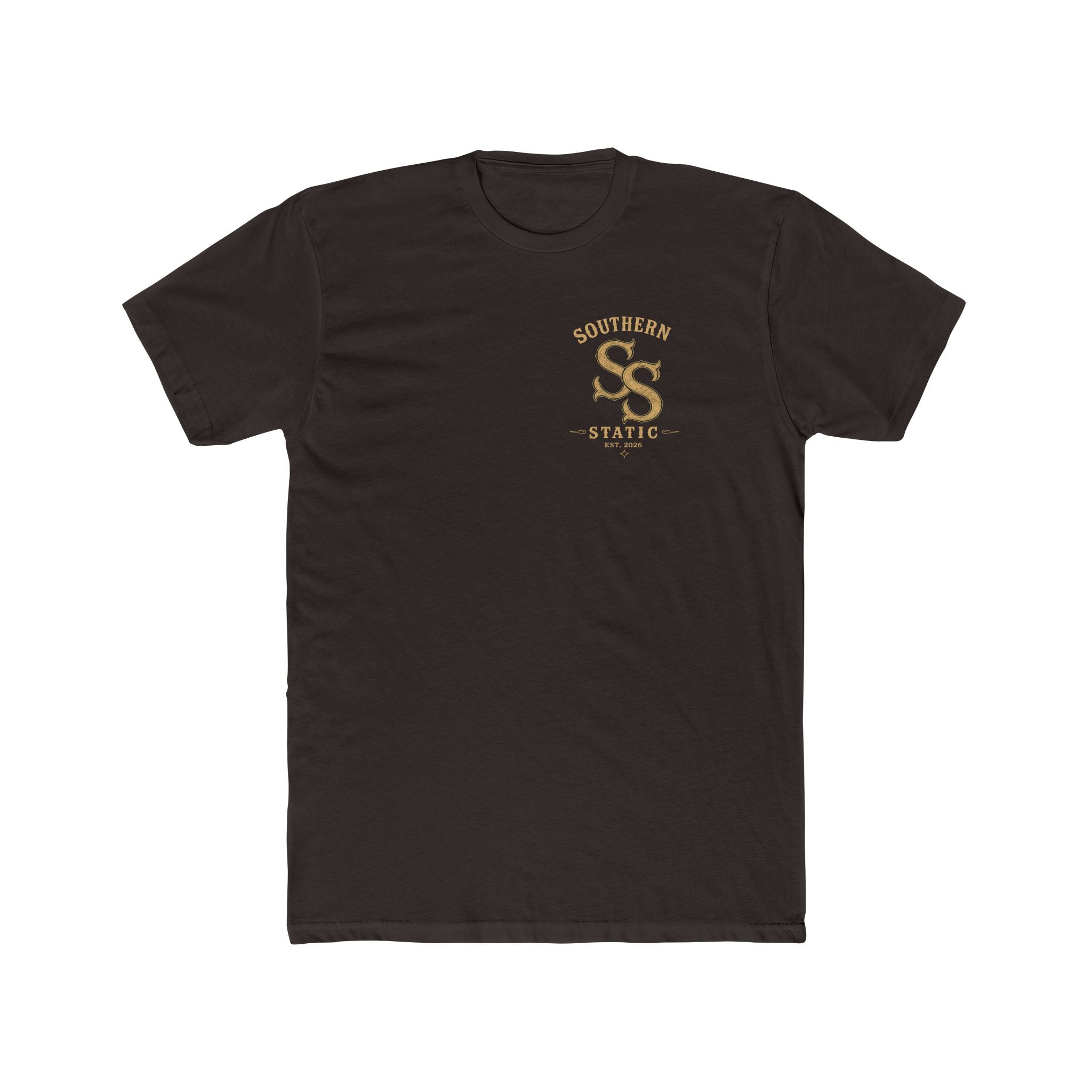 Southern Static Cabin Tee — Rustic Mountain Logo T-Shirt