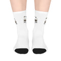 Southern Roots Mid-Length Socks — Palm Trees & Sunset Graphic