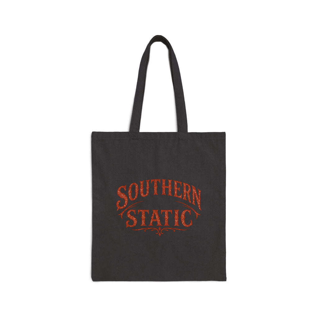 Southern Static Tote Bag | Vintage Western Logo canvas tote