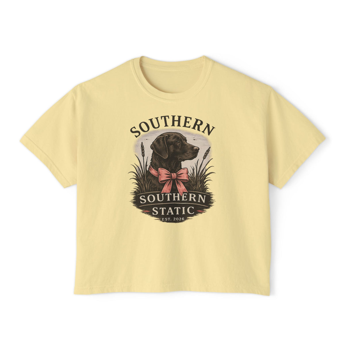 Southern Static Labrador Graphic Tee — Women's Boxy T-Shirt