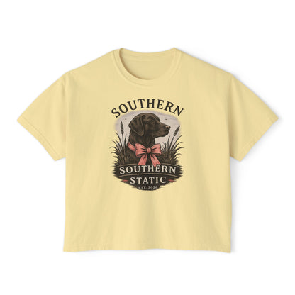 Southern Static Labrador Graphic Tee — Women's Boxy T-Shirt