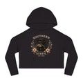 Southern Stocking Cropped Hoodie — Black Lab Floral Logo