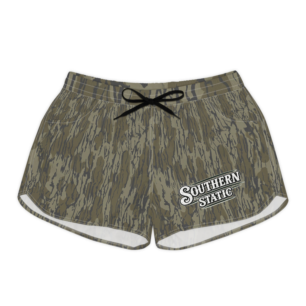 Southern Static Camo Women's Casual Shorts — Lightweight AOP Lounge & Activewear