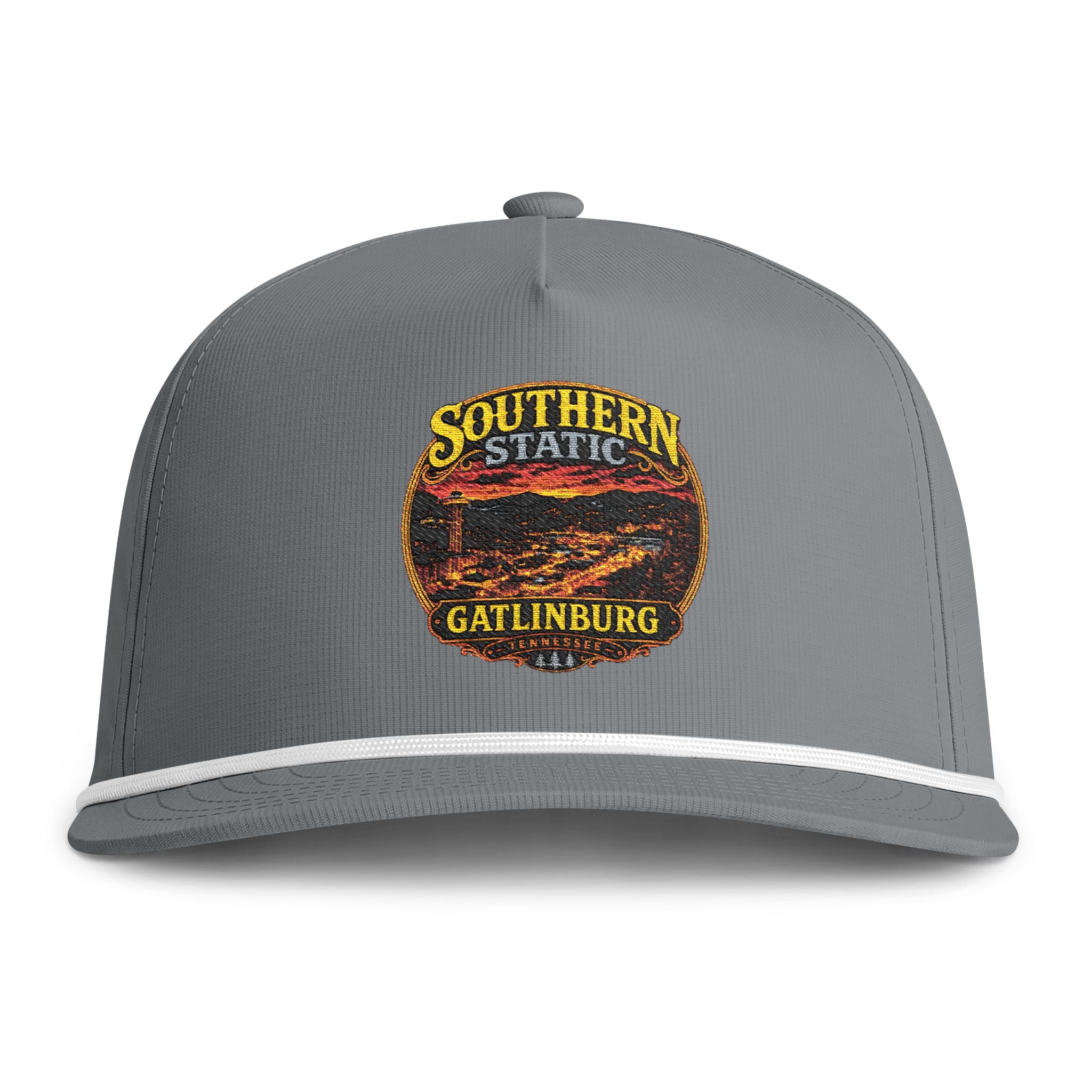 Sunwashed Rope Cap - Southern Static Gatlinburg Vintage Patch Hat