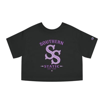 Southern Static Cropped Tee — Women's Vintage Collegiate Shirt (Est. 2026)