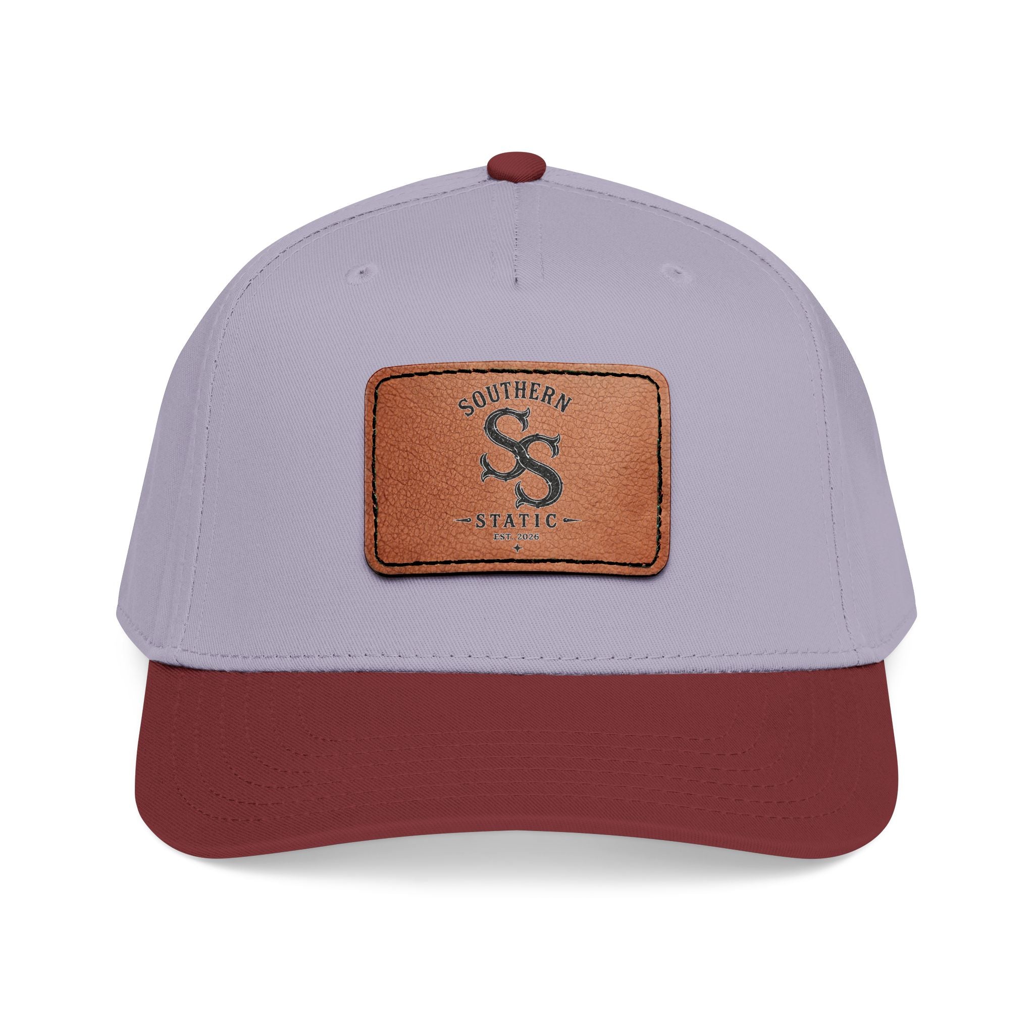 Leather Patch Baseball Cap – Vintage Southern Static Logo