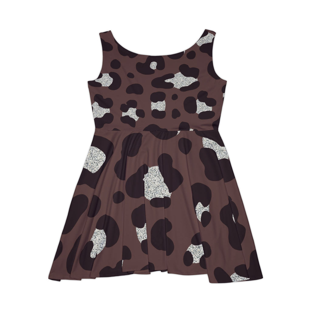 Southern Static Leopard Print Skater Dress — American Flag Graphic