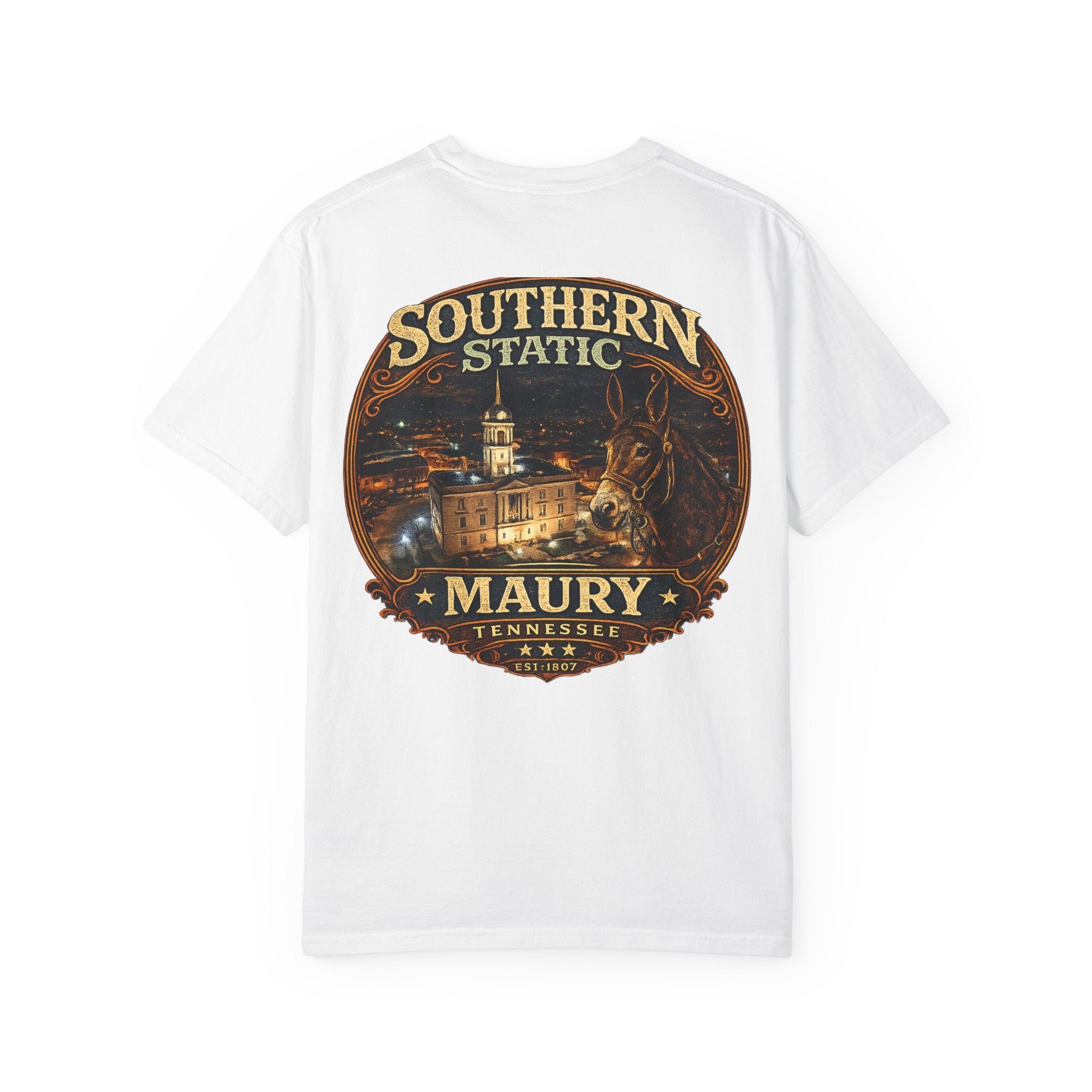 Southern Static Maury Tennessee T-Shirt — Vintage Night Scene Tee