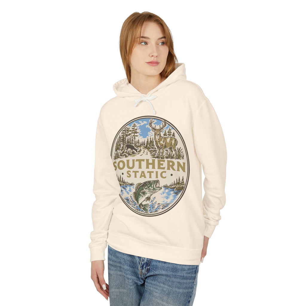 Southern Static Fishing Hoodie - Vintage Outdoors Bass Sweatshirt