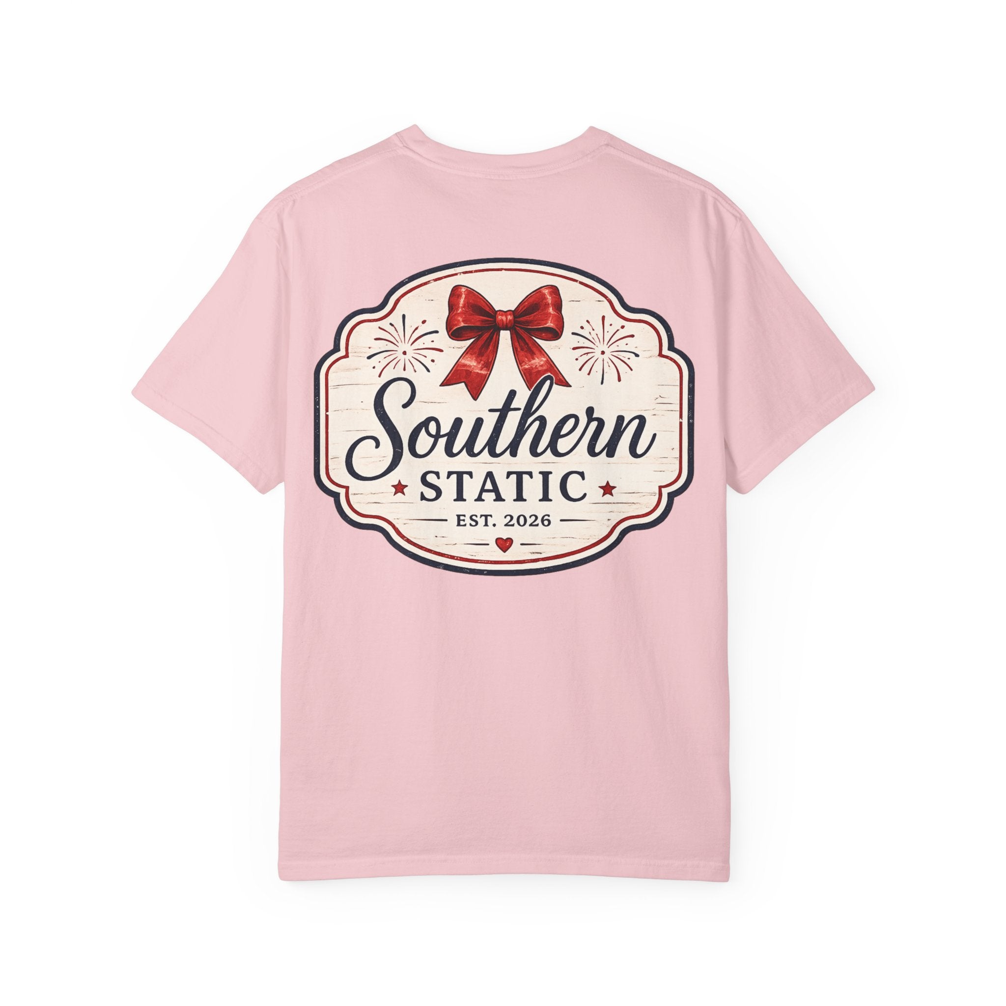 Women’s Southern Static Logo T-Shirt — Patriotic Bow Graphic Tee