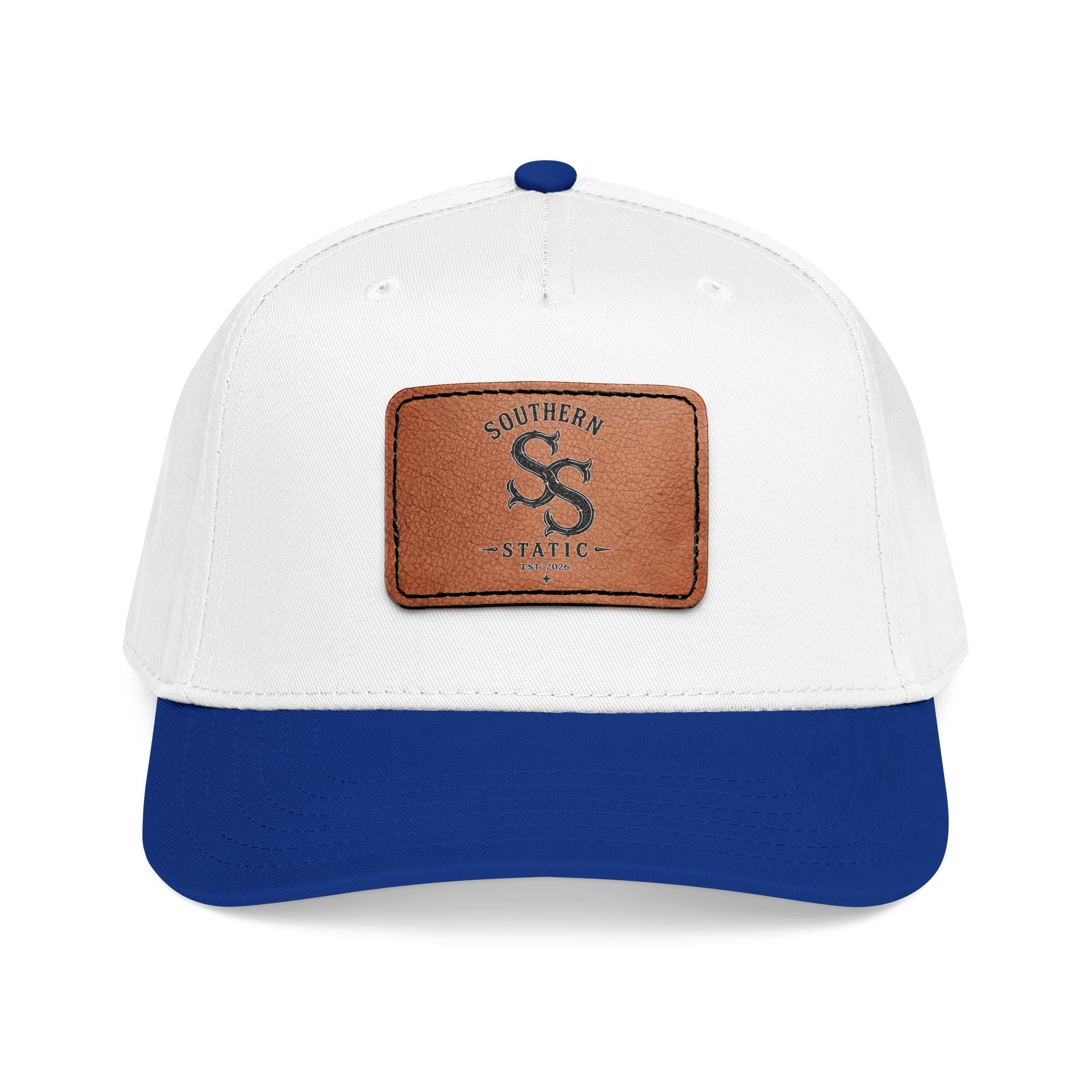 Leather Patch Baseball Cap – Vintage Southern Static Logo