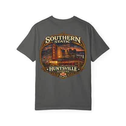 Huntsville Alabama Southern Static T-Shirt — Vintage City Skyline Tee