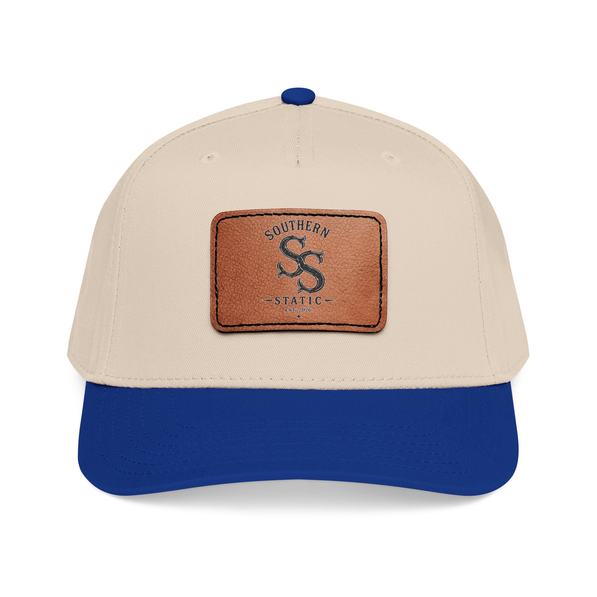 Leather Patch Baseball Cap – Vintage Southern Static Logo