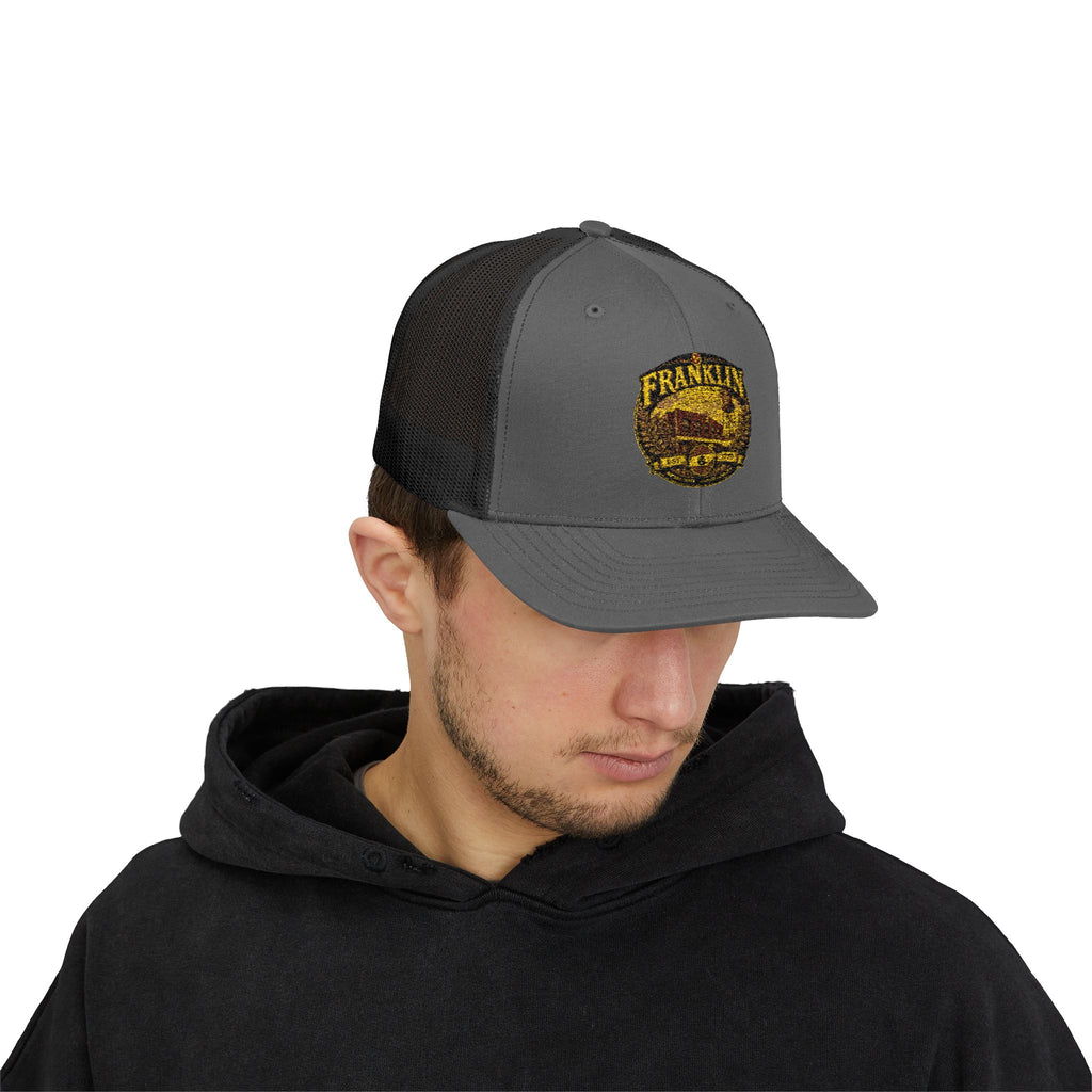 Franklin Vintage Truck Patch Snapback Trucker Cap | Retro Truck Logo