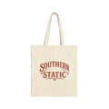 Southern Static Tote Bag | Vintage Western Logo canvas tote