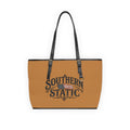Southern Static PU Leather Shoulder Bag – American Flag Logo Tote
