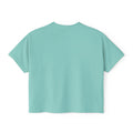 Southern Static Fishing Boxy Tee — Women's Beach Sunset Graphic T-Shirt