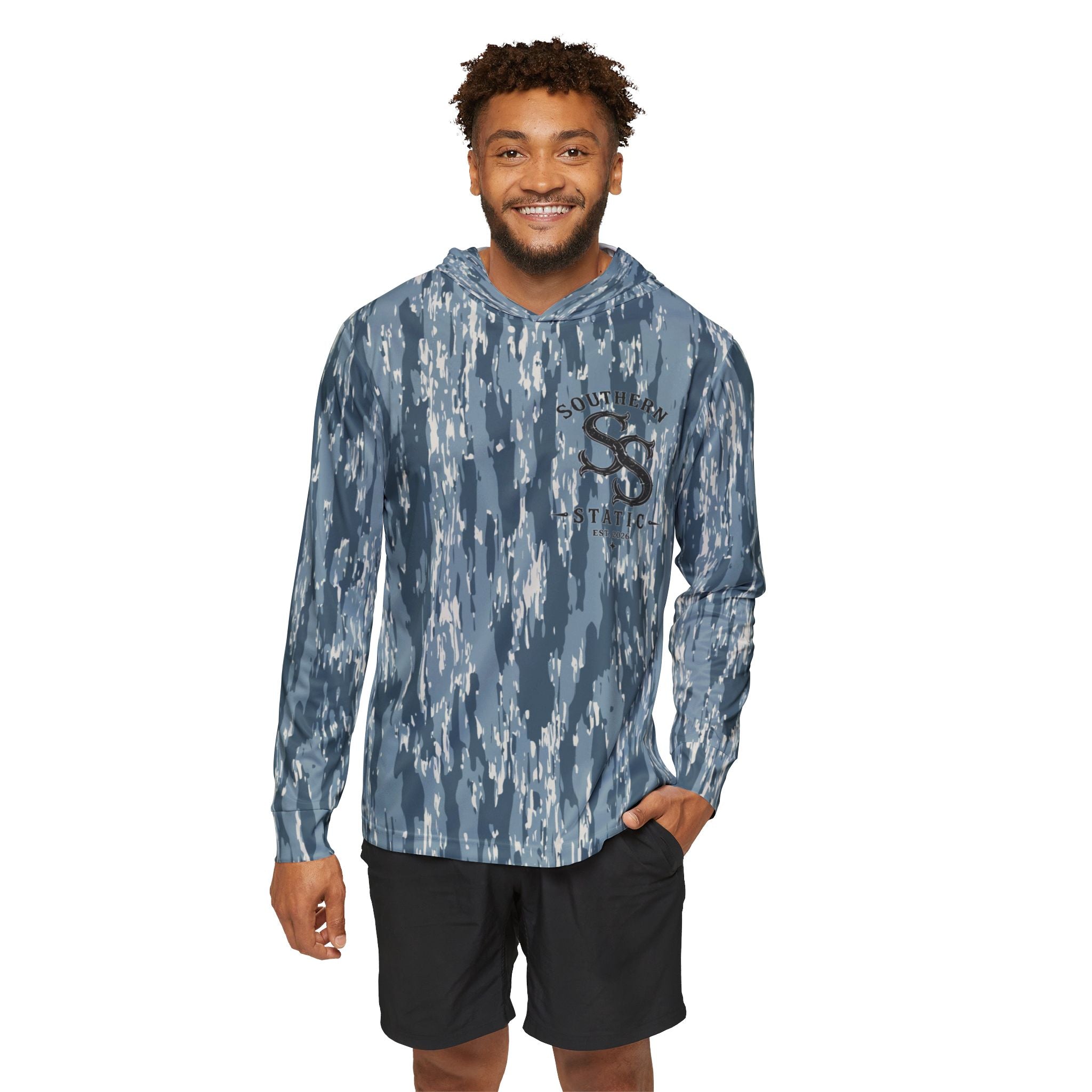 Southern Static Camo Hoodie - Men's Sports Warmup Pullover