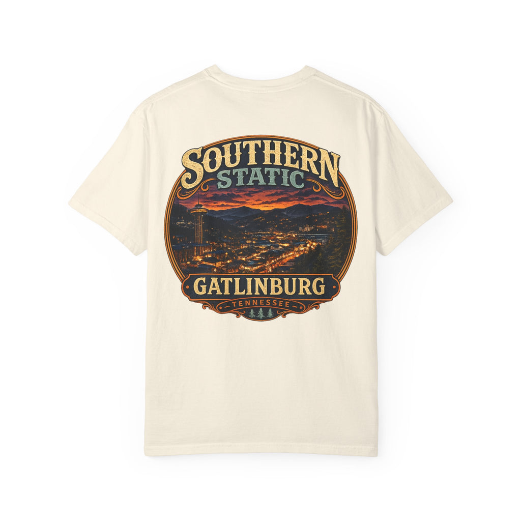 Southern Static logo T-shirt | Southern text crest tee