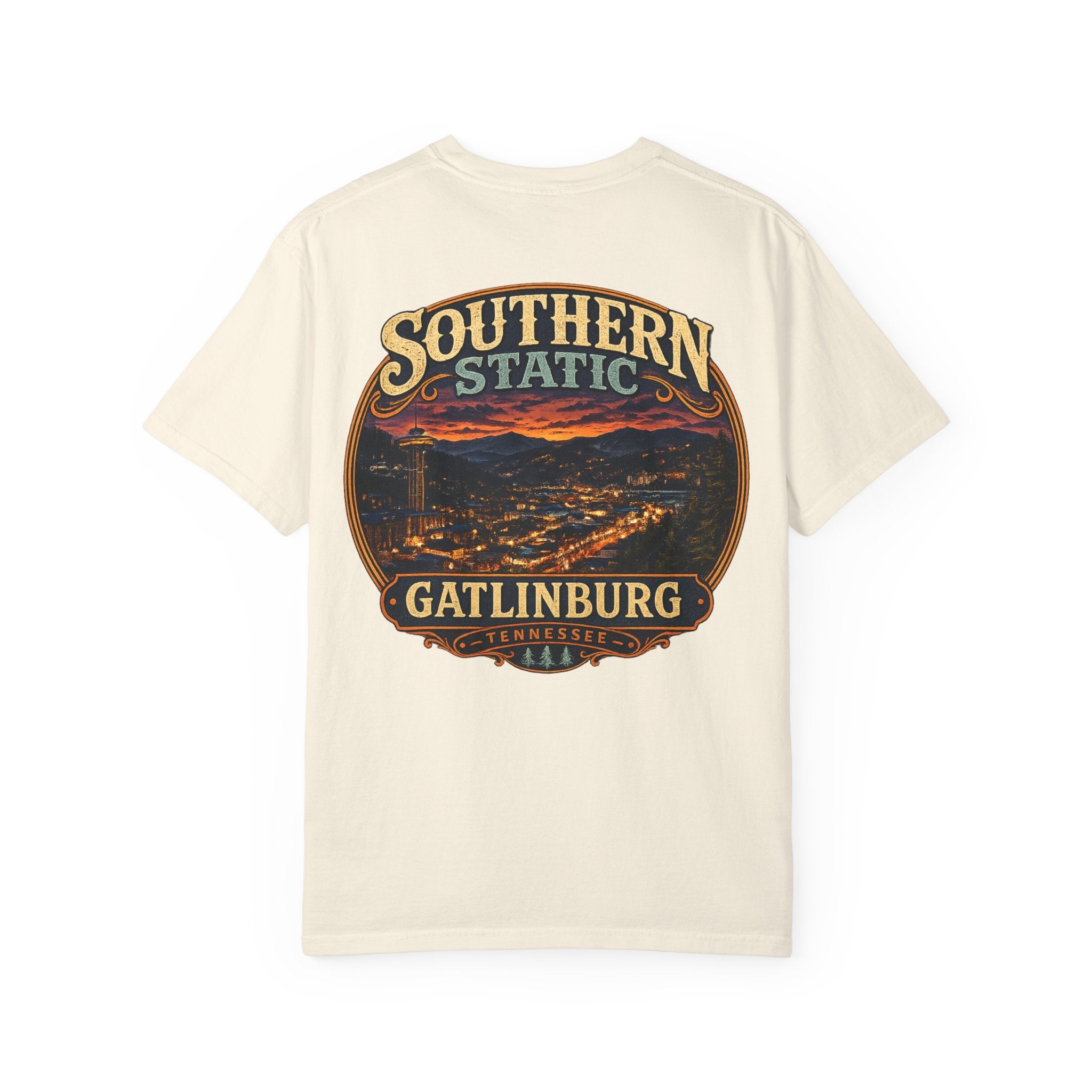 Southern Static logo T-shirt | Southern text crest tee
