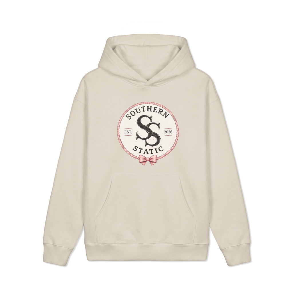 Southern Static Logo Hoodie — Vintage Circle Emblem Pullover