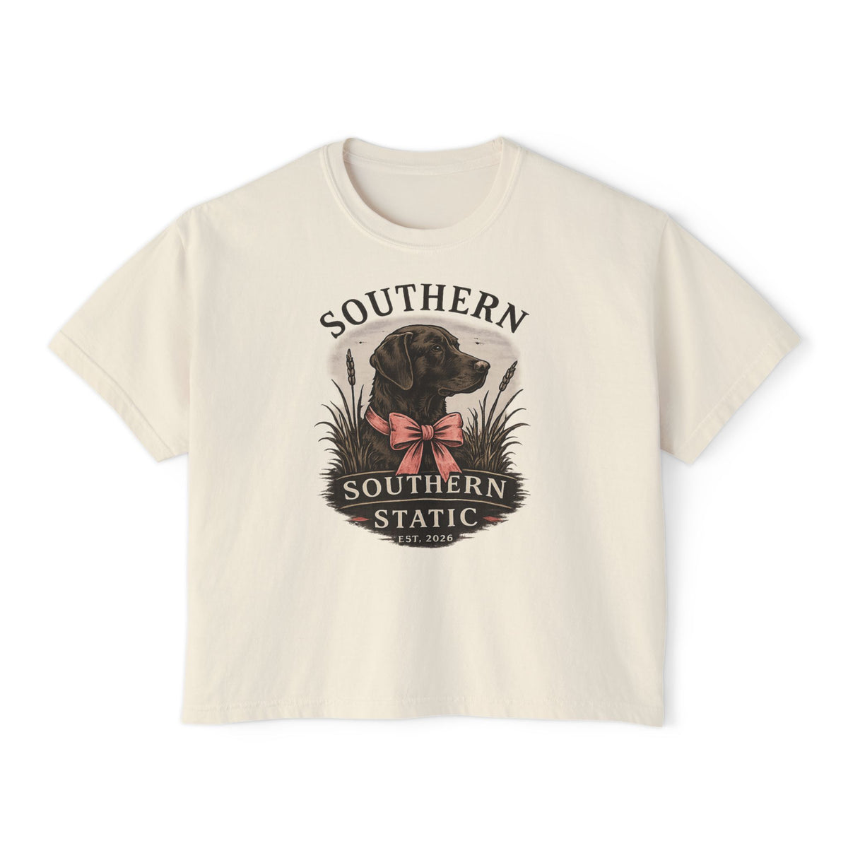 Southern Static Labrador Graphic Tee — Women's Boxy T-Shirt