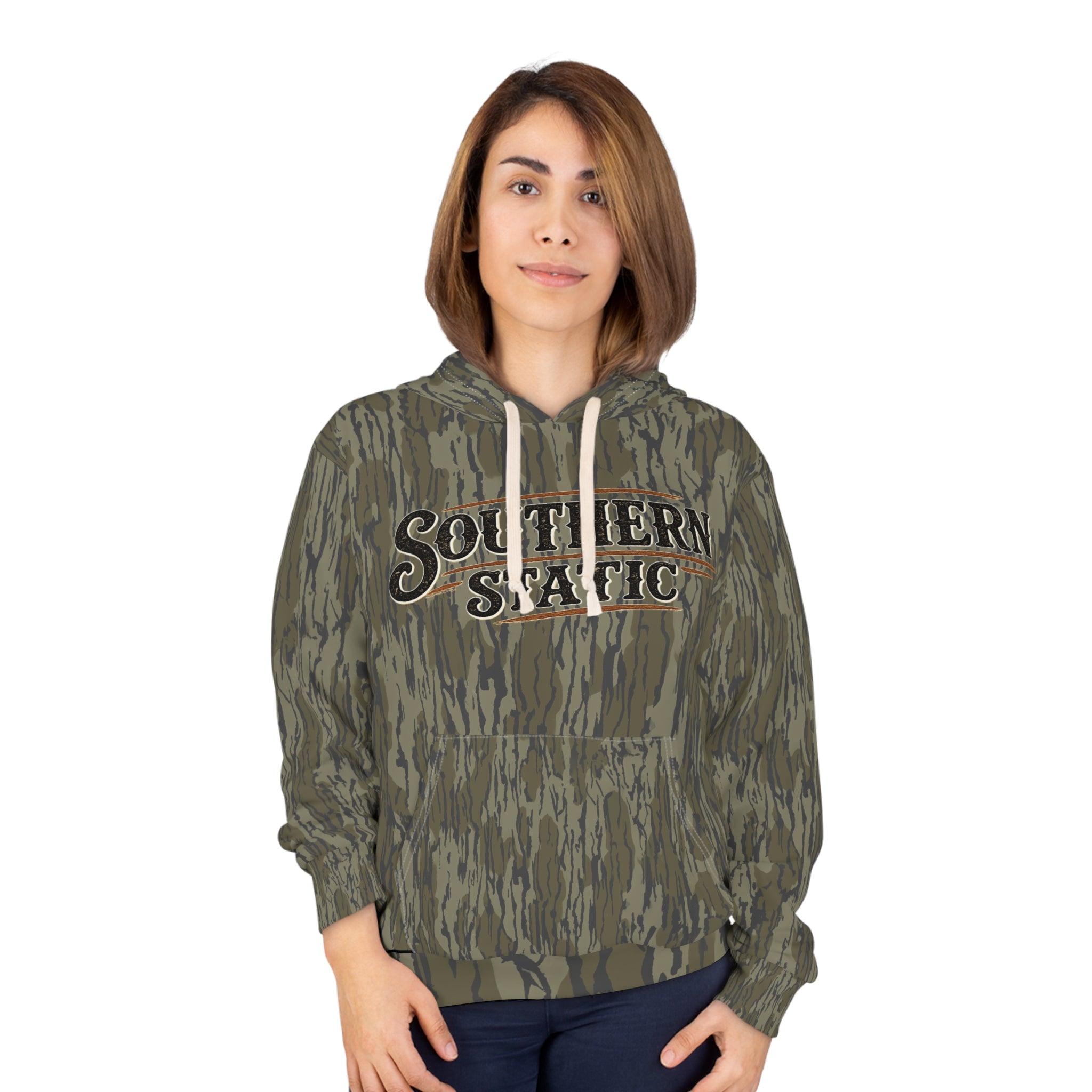 Camo "Southern Static" Hoodie — Realtree-Inspired Pullover for Outdoorsmen