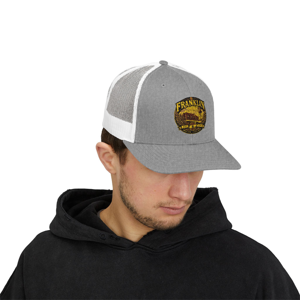 Franklin Vintage Truck Patch Snapback Trucker Cap | Retro Truck Logo