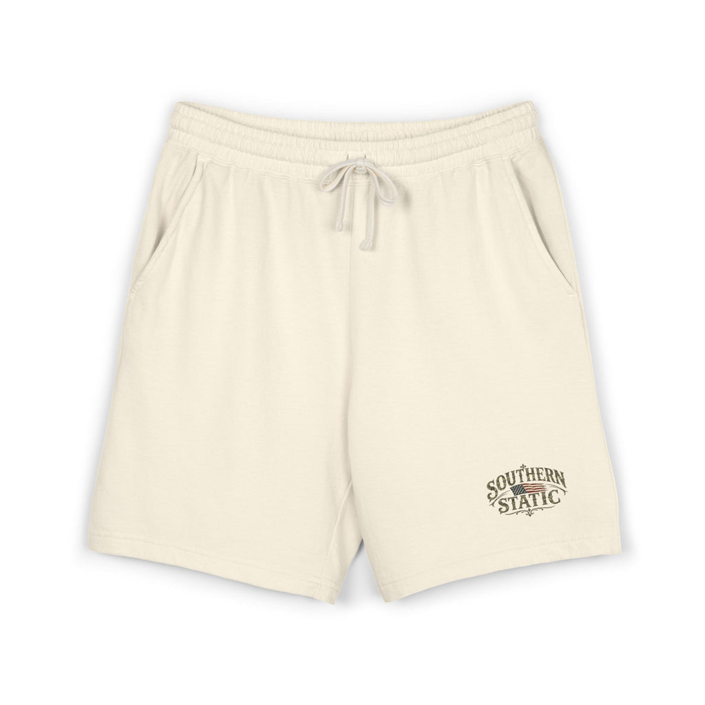 Lightweight Garment-Dyed Fleece Shorts — Southern Static Logo