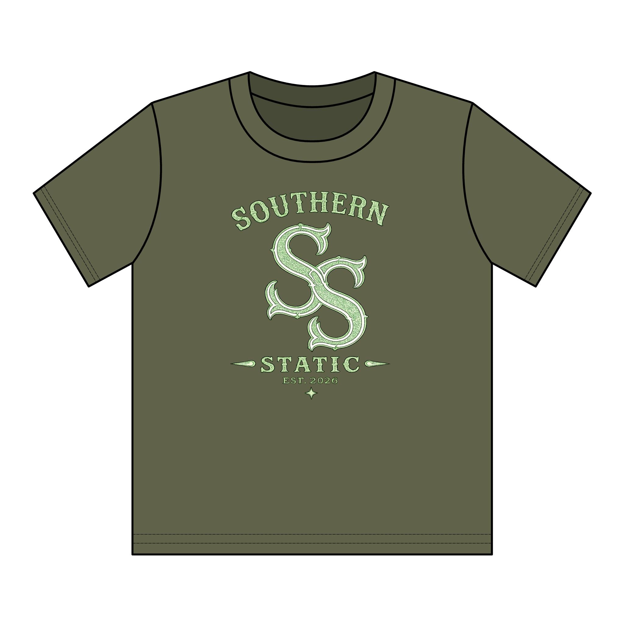 Youth Cotton Tee - 'Southern Static' SS Logo Graphic