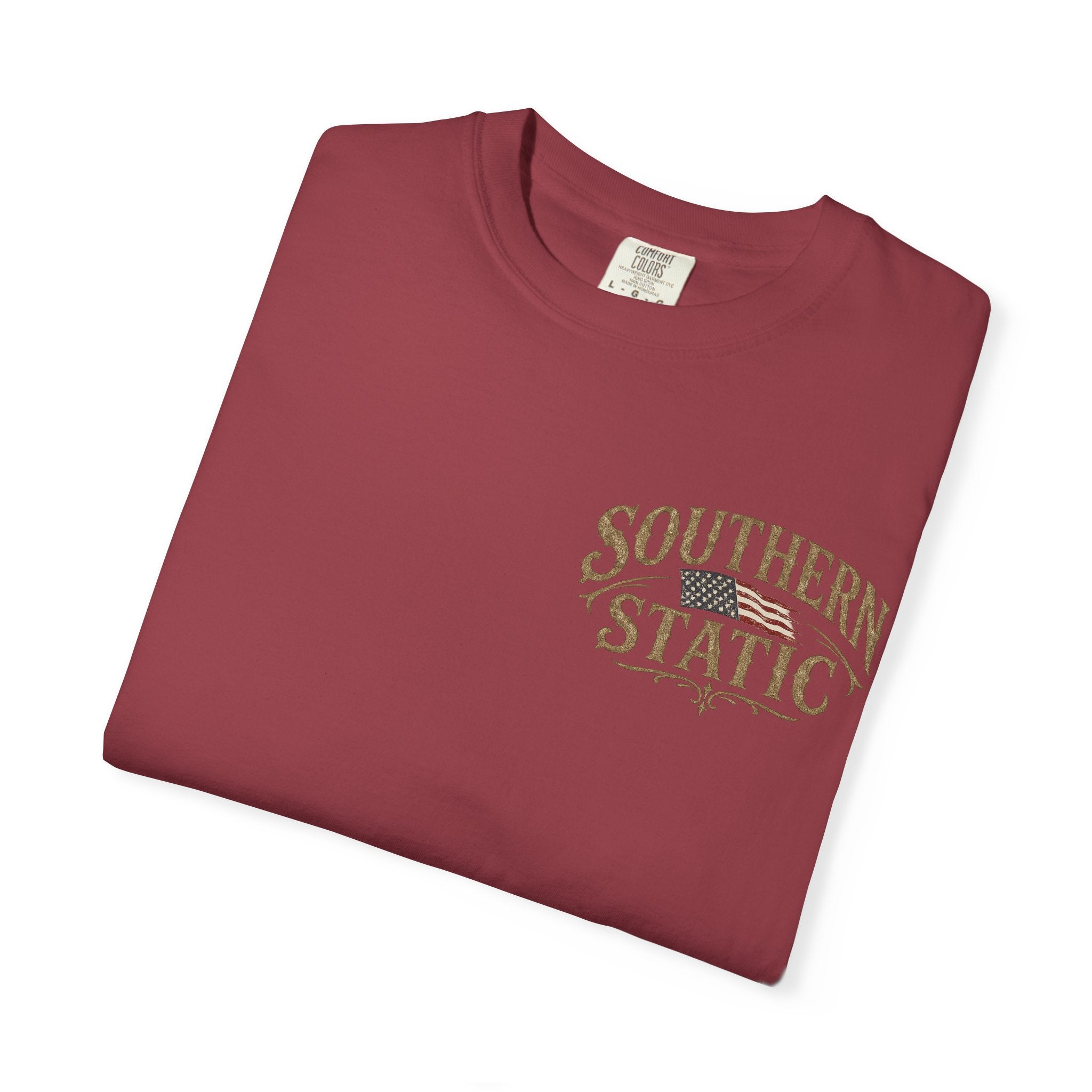 Southern Static est. 2026 T-Shirt | Duck Hunting Sunset Scene, Sunflower Accent
