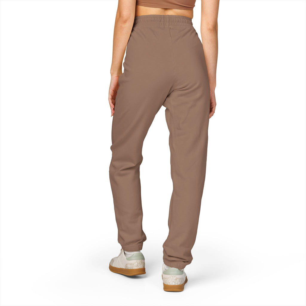 Embroidered Floral Snake Sweatpants — Garment-Dyed Fleece Joggers