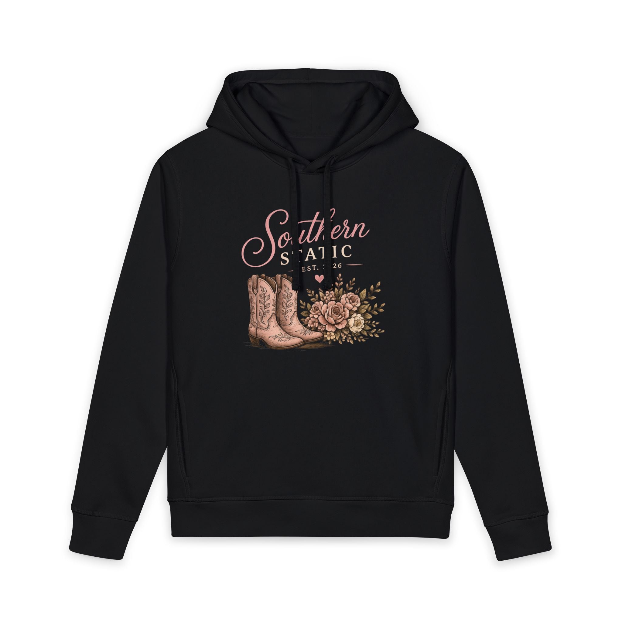 Southern Cowboy Boots Hoodie — 'Southern' Floral Western Pullover