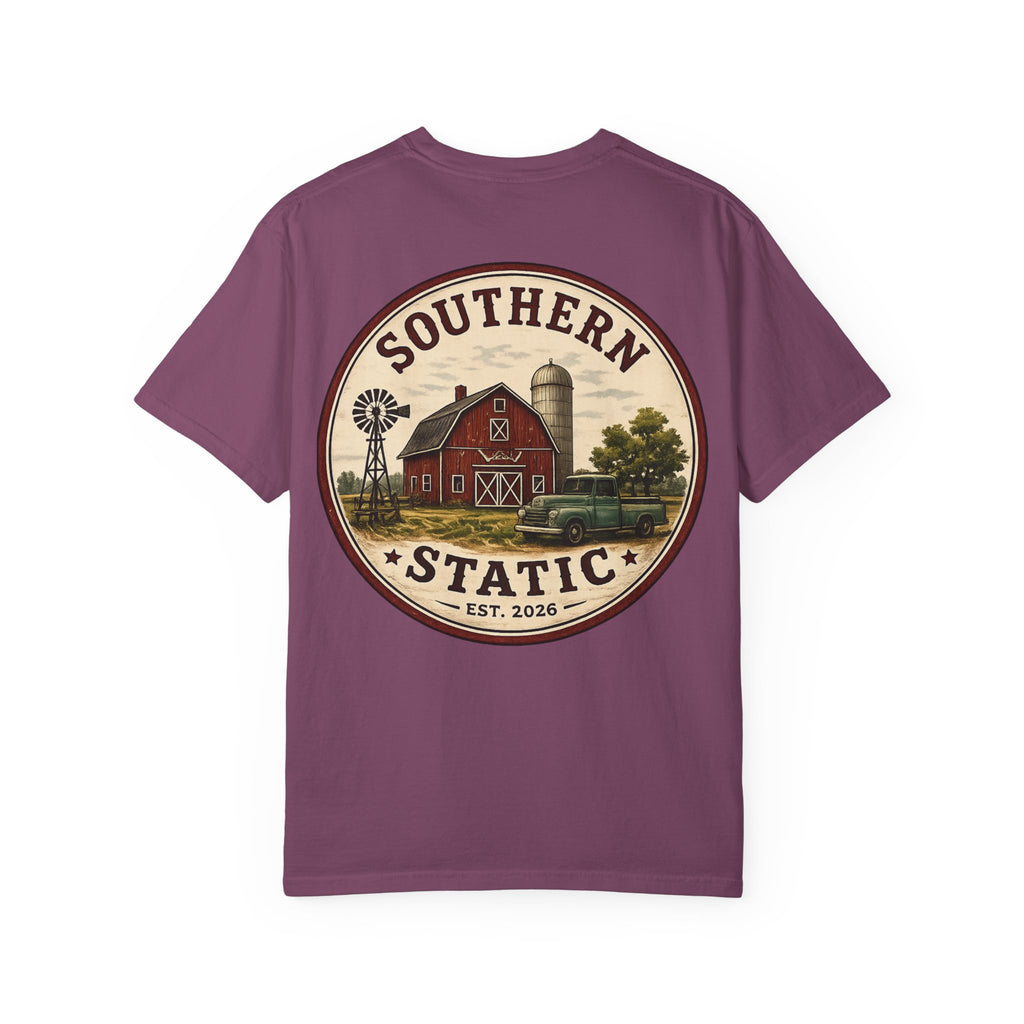 Southern Static Farm Logo T-Shirt — Vintage Barn Graphic