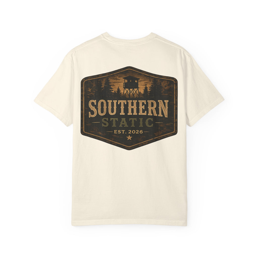 Southern Static Vintage Shield T‑Shirt — 'Southern Static' Logo Tee