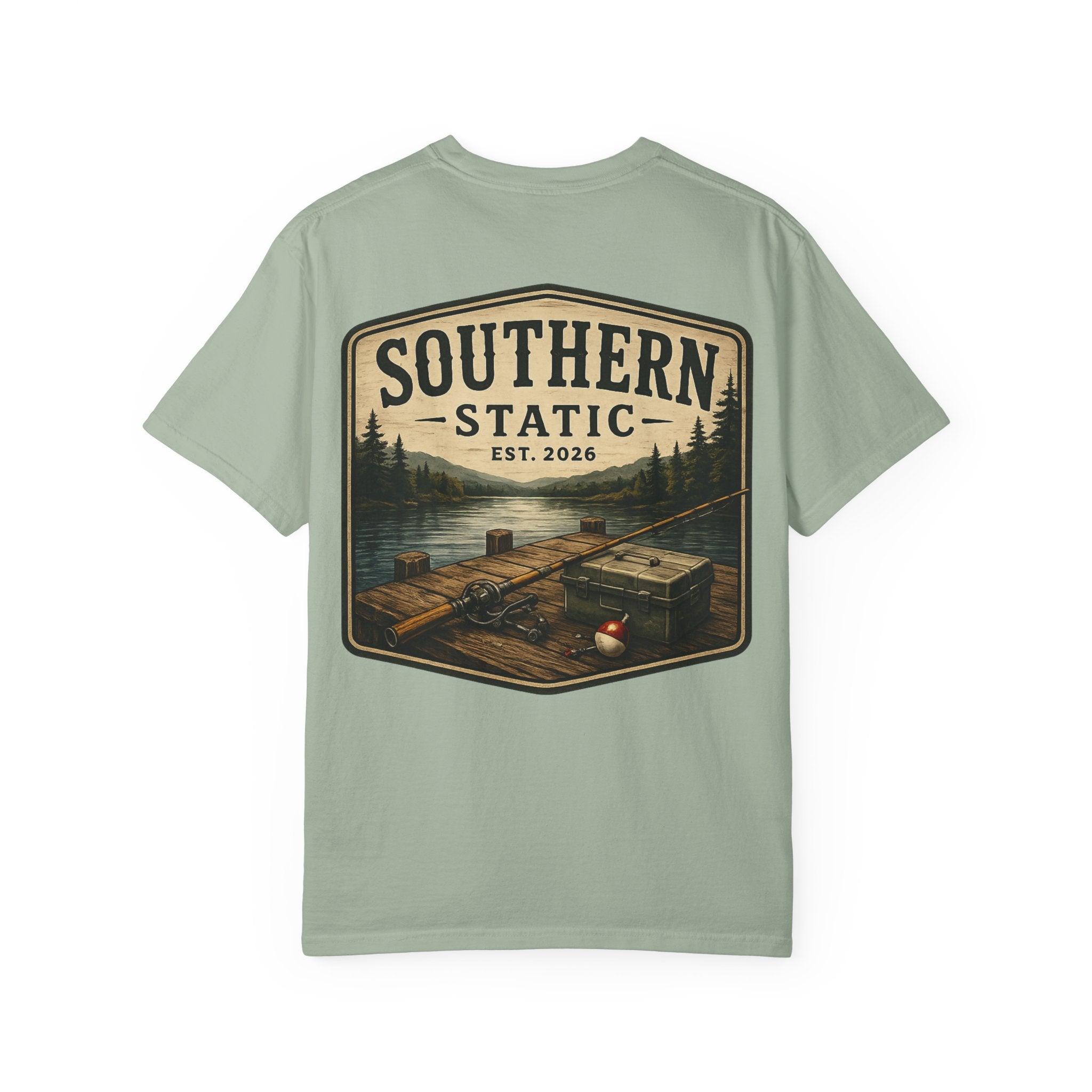 Lake Dock Graphic T-Shirt — "Southern Static" Vintage Outdoor Tee