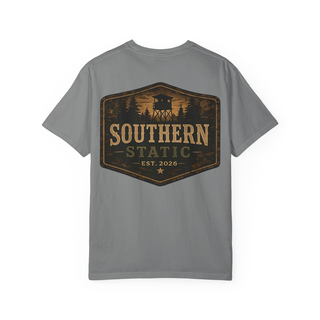 Southern Static Vintage Shield T‑Shirt — 'Southern Static' Logo Tee