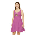Southern Static Floral Skater Dress — Feminine Pink Book & Tea Graphic